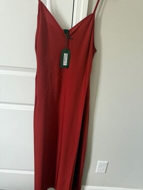 All Saints Burnt Orange Maxi Dress size 12 NWT